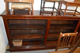 Two 19th century mahogany open bookcases.