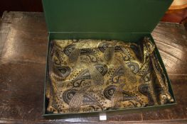 A damask style table runner, approximately 13ft long.