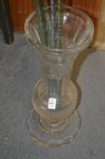 A good large cut glass vase.