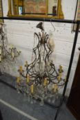 A good large decorative chandelier.