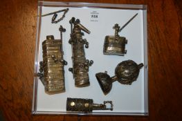 Eastern white metal snuff boxes etc.