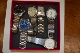 A collections of gent's wristwatches.