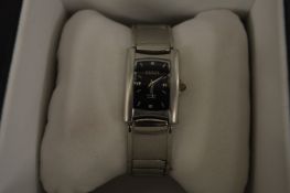 A Gucci stainless steel wristwatch, boxed.