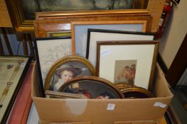 A small group of paintings and prints.