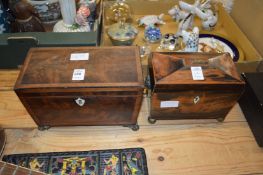 Two 19th century tea caddies.