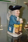 A large Toby jug.