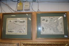 A part hand-coloured map of Asia and Northern India (2).