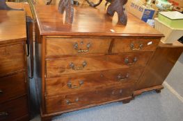 A George III mahogany straight front chest of drawers.