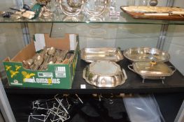 Plated items to include cutlery.