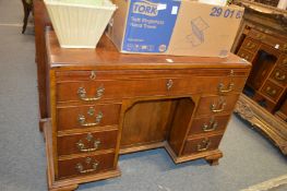 A George III design mahogany pedestal desk.