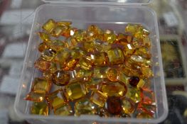 Topaz and citrine coloured stones.