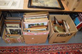 A large quantity of paintings and prints.