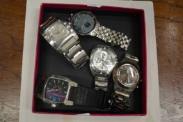 A collections of gent's wristwatches.