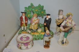 19th century and later porcelain figures and other items.