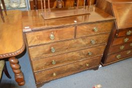 A 19th century mahogany straight front chest of drawers.