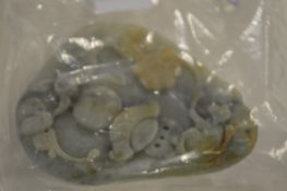 Large Chinese carved hardstone amulets.