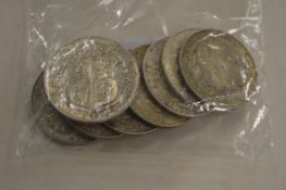 Eight early 20th century half crowns.