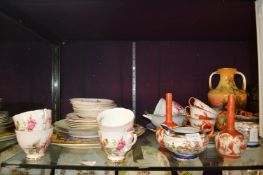 A large quantity of decorative china to include Mason's ironstone jugs.