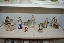 A group of continental figures and figurines (AF).