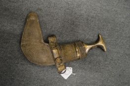 An eastern white metal mounted Jambiya.