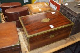 A good Victorian brass bound mahogany writing slope.