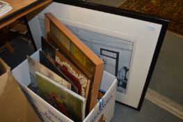A small quantity of paintings and prints.