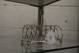 A Matthew Boulton silver plated six division toast rack.