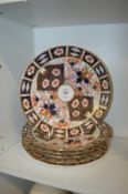 A set of six Derby Imari pattern plates.