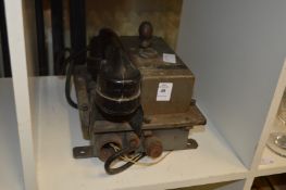 An old field telephone.