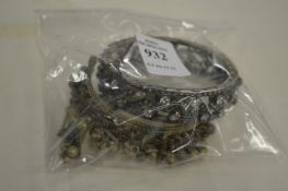 Two eastern white metal bangles.