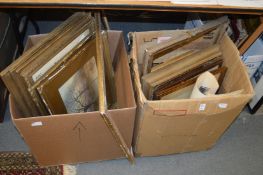 A quantity of paintings, prints and frames.