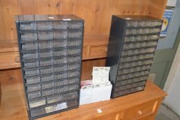 A pair of Raaco multi-drawer cabinets complete with dividers etc, unused.