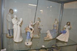 Lladro and other similar figure groups.