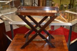 A folding tray table.