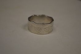 An unusual ring made from a 50p piece, size Y1/2 (made by Mick Griffiths).