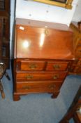 A good George III design mahogany small bureau.