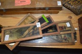 Coloured glass slides.