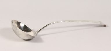 A GEORGE III SILVER SOUP LADLE. London 1802. Monogrammed to James and Margaret Miller of Perth.