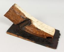 A HISTORICAL PIECE OF WOOD, made from the wood of HMS VICTORY. 12ins long. Sold with certificate