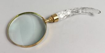 A NOVELTY MAGNIFYING GLASS with crystal handle.