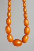 AN AMBER NECKLACE