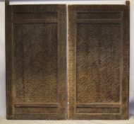 A LARGE PAIR OF ISLAMIC NORTH AFRICAN POSSIBLY MOROCCAN DOORS, each approx 208cm high x 112cm