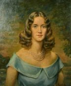 Frank Beresford (1881-1967) British, 'Anne' a portrait of a debutante, daughter of Kenneth and Olive