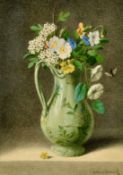 William Cruickshank (1848-1922) British, A pair of still life paintings of mixed flowers,