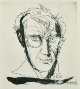 After Brett Whiteley, Australian, a head study, print, 9