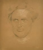 19th Century, Portrait of a gentleman, charcoal and chalk drawing, 14.5
