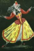 Elizabeth Agombar (20th Century), 'Design for a Ballet Based on the Elizabethan Period', mixed