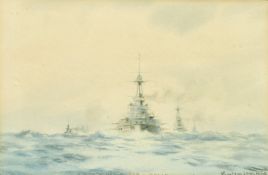 Rowland Langmaid (1897-1956) British, A pair of Maritime scenes 'A North Sea Sweep - Great War 14'