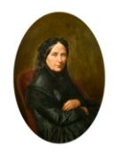 Alexandre Theuvenot (19th Century) French, A pair of portraits of a seated Lady and Gentleman, oil