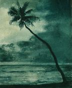 English School circa 1903, Natives cutting sugar canes, watercolour, signed with initials and dated,